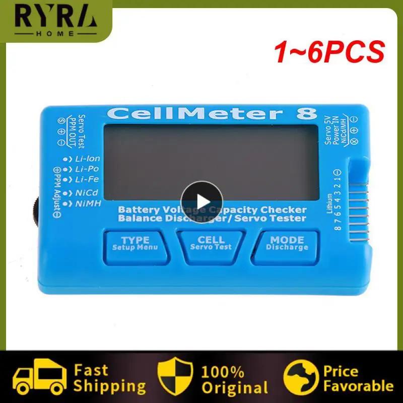  ͸ 뷮 ˻, RC CellMeter 8 2-8S 4-8S  LiPo Ƭ ̿ NiMH ͸ ׽, RC CellMeter7, 1  6PCs